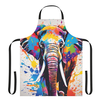 Multicolored Elephant Adult Apron (AOP)