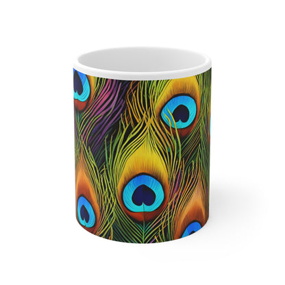 Peacock Feather 03 Mug - Nature's Beauty Collection