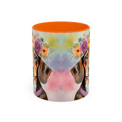 Dachshund 03 Accent Coffee Mug - Dog Lover Gift