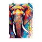 Multicolored Elephant 1 Matte Vertical Poster