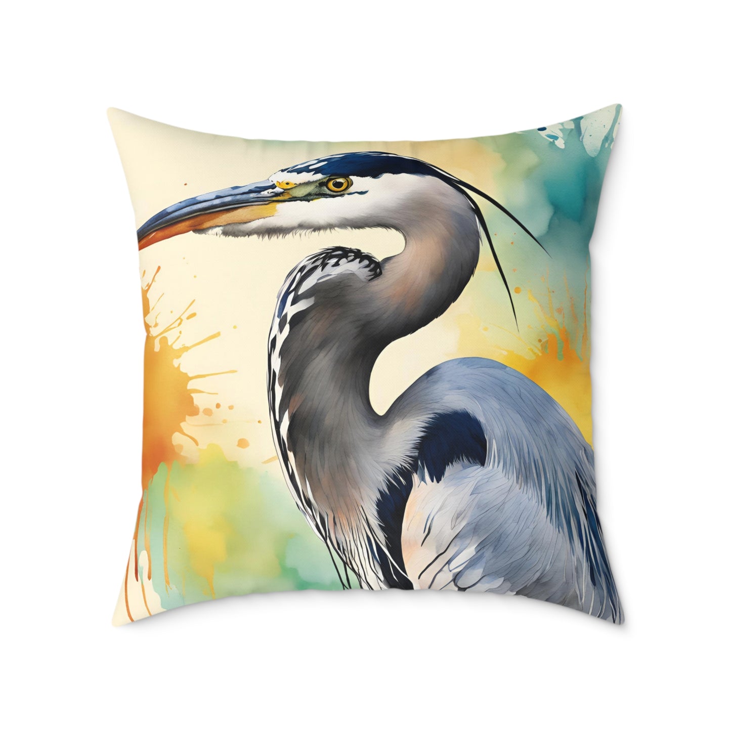 Heron 01 Poly Pillow - Natures Beauty Design
