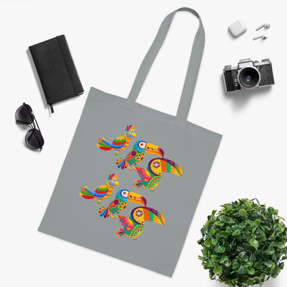 Funky birds 10 Cotton Tote