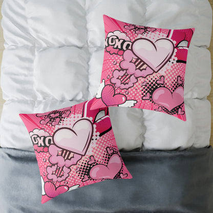 XOXO! Pop Art Poly Pillow