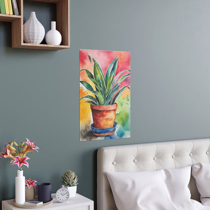 Multicolored Pot Plant 10 Indoor and Outdoor Silk Poster