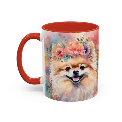 Pomeranian 02 Accent Coffee Mug - Dog Lover Gift
