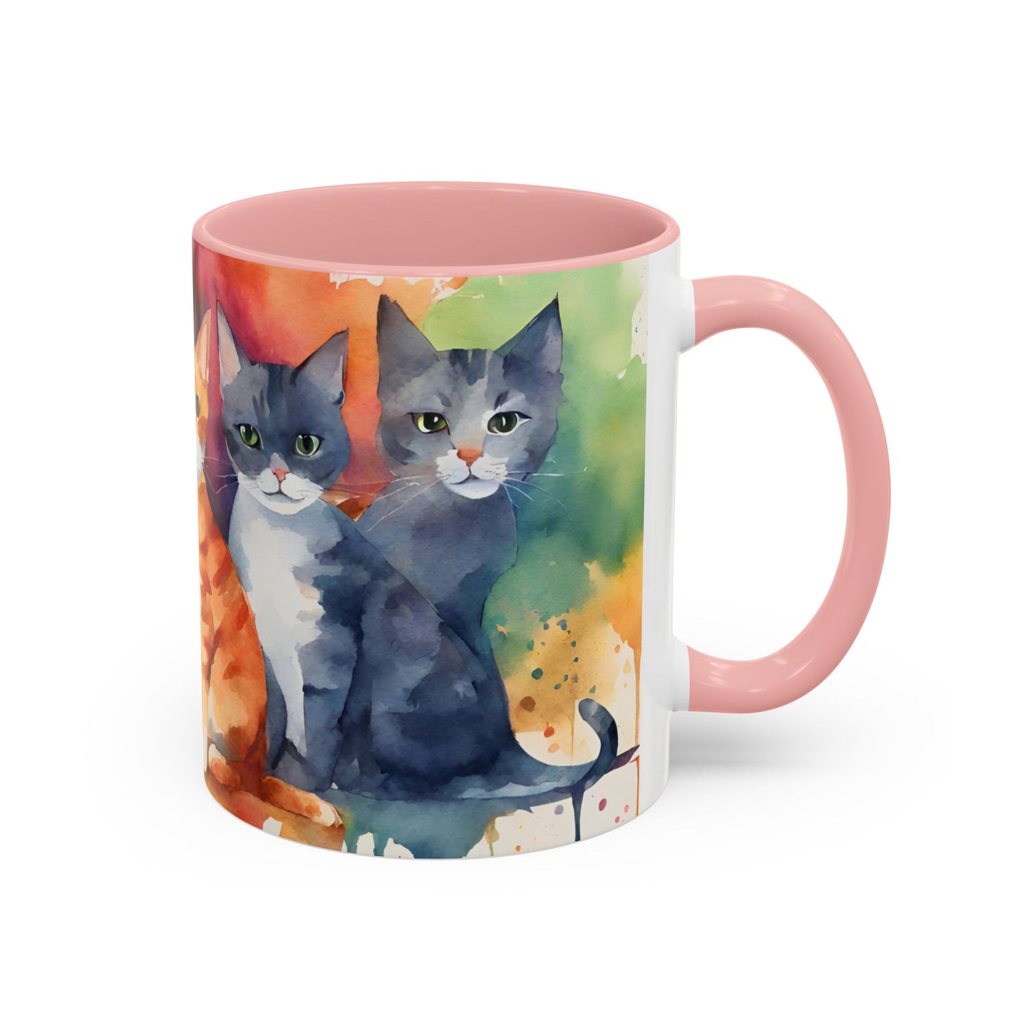 Kitties 3 Accent Coffee Mug, 11oz