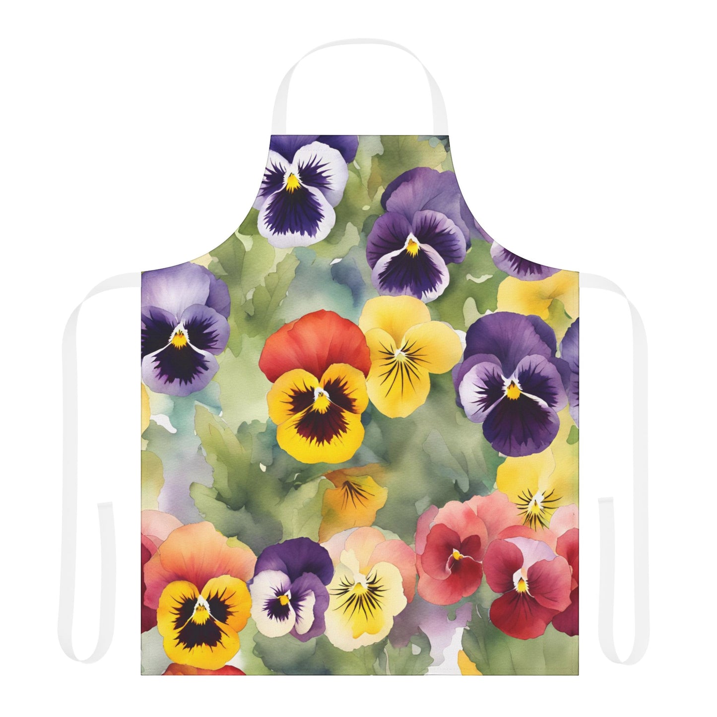 Pansies 03 Apron 5-Color Straps