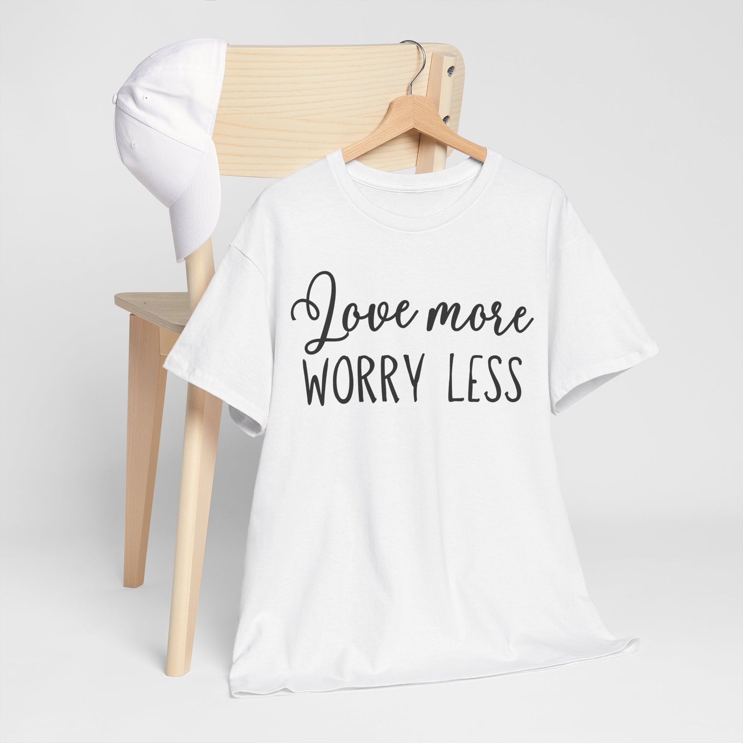 Love More Worry Less Unisex Heavy Cotton Tee