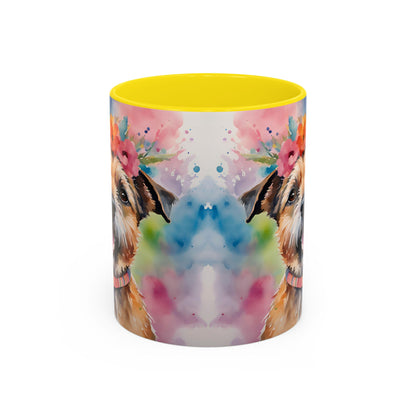 Border Terrier 04 Accent Coffee Mug - Dog Lover Gift