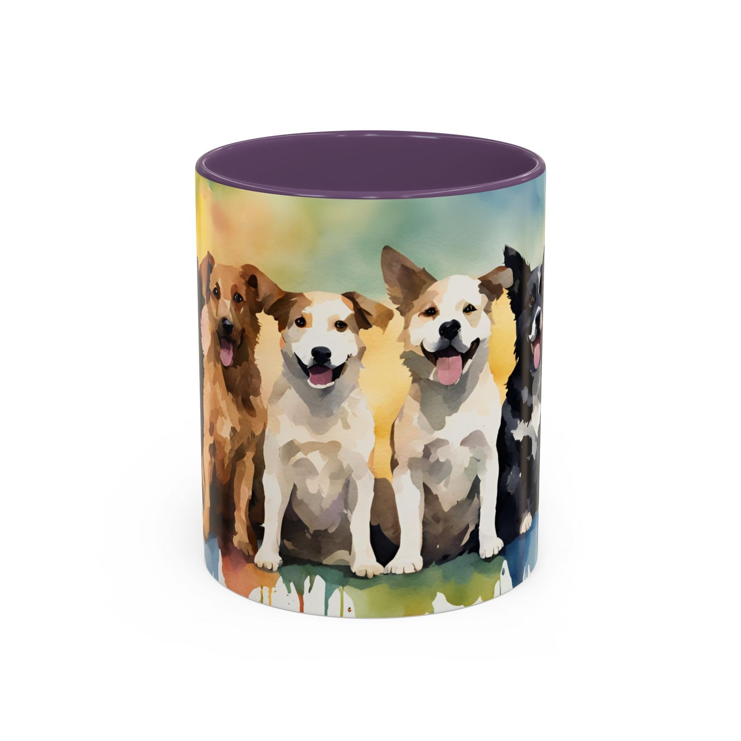 Multicoloured Doggies 2 Accent Mug 11oz