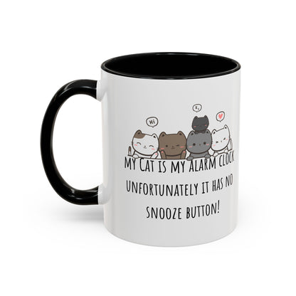 Cat Alarm Accent Coffee Mug (11oz)