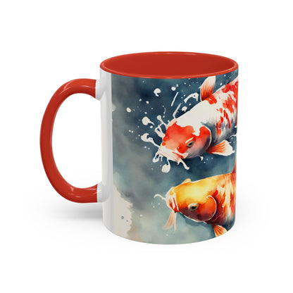 Koi Carp 02 Accent Coffee Mug (11oz)
