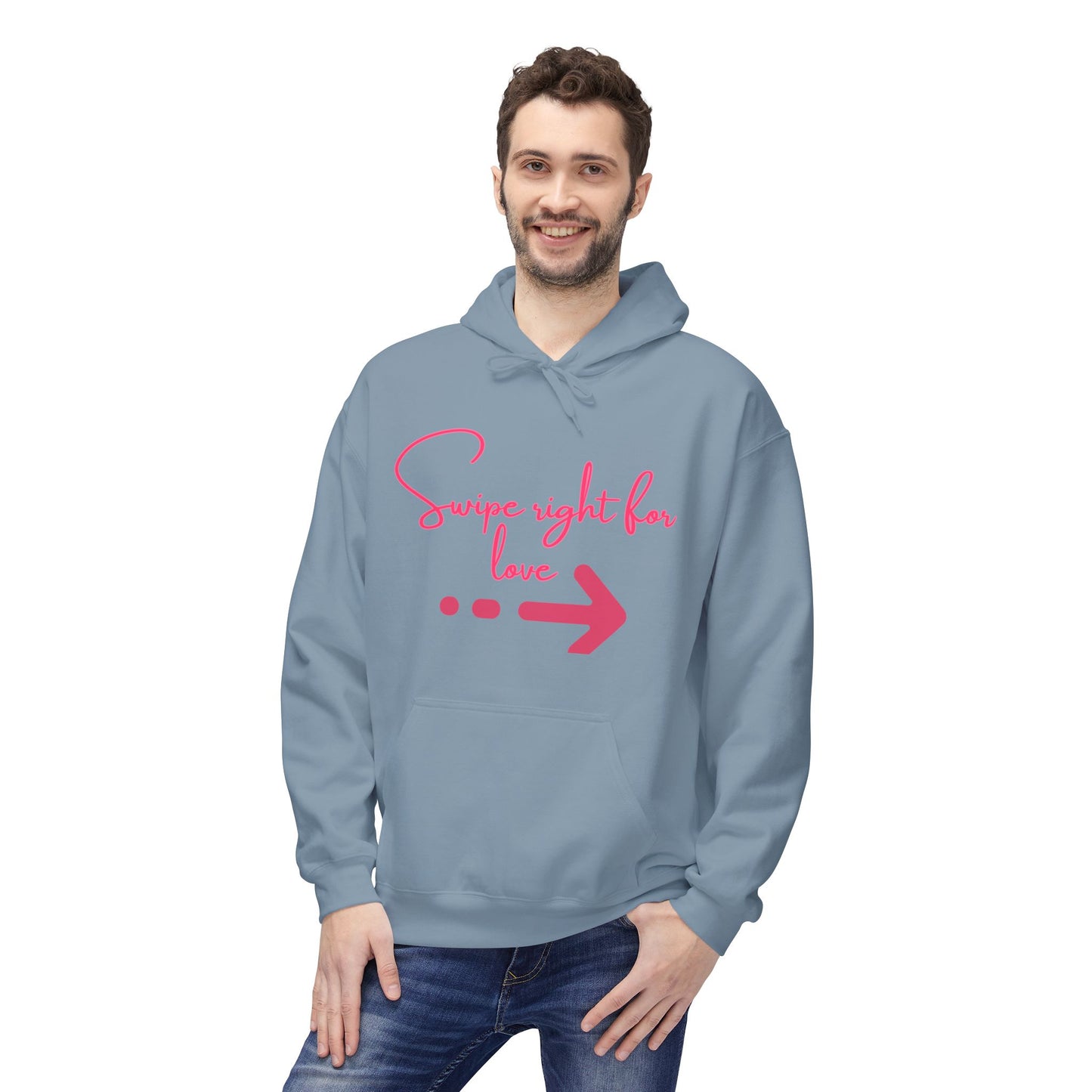 Swipe Right For Love Unisex Valentines Hoodie