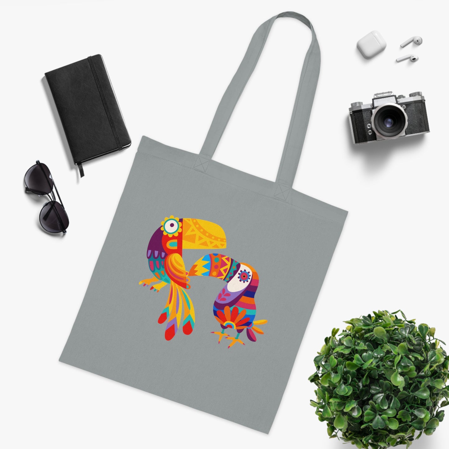 Funky birds 08 Cotton Tote