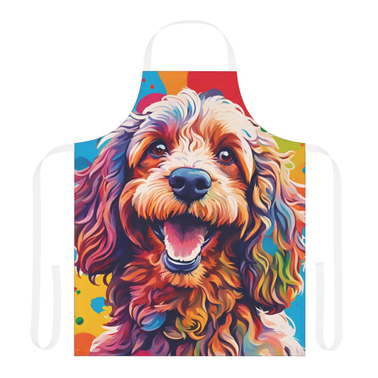 Multicolored Cockerpoo Adult Apron (AOP)