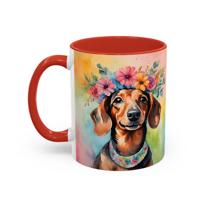 Dachshund 04 Accent Coffee Mug - Dog Lover Gift