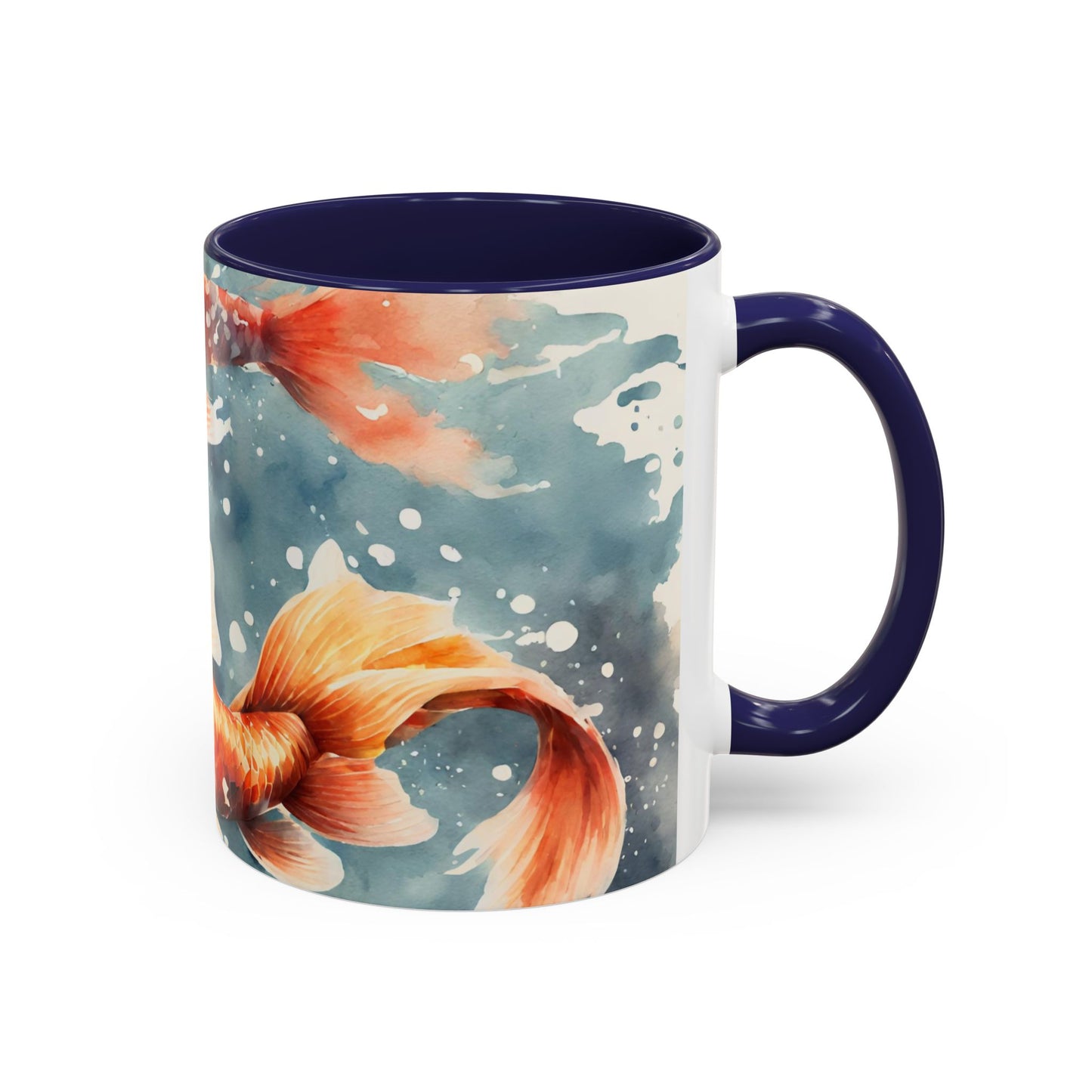 Koi Carp 02 Accent Coffee Mug (11oz)
