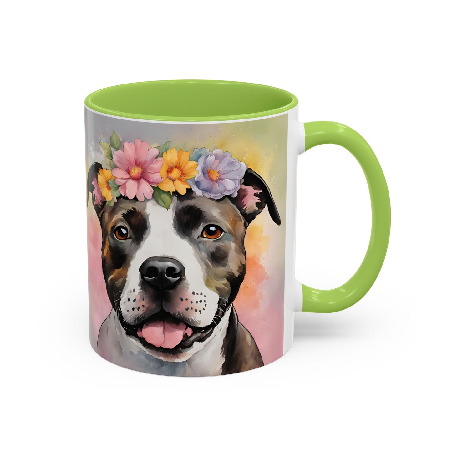 Staffordshire Bull Terrier 01 Accent Coffee Mug - Dog Lover Gift
