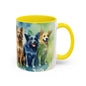 Multicoloured Doggies 10 Accent Mug 11oz