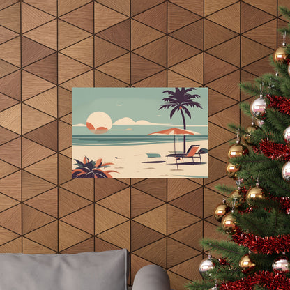 Retro beach 3 Matte Horizontal Posters