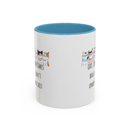 Cats V Dogs Accent Coffee Mug (11oz)