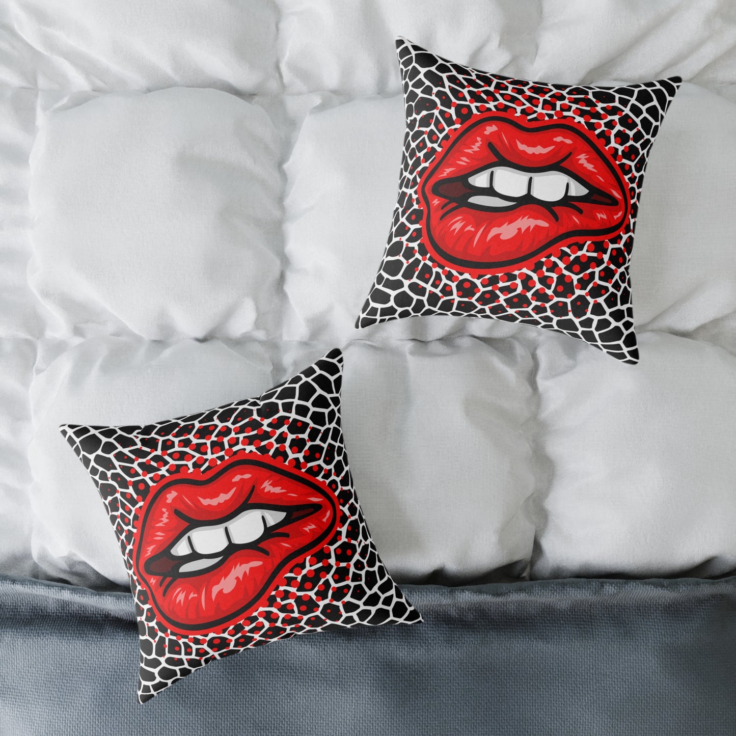 Crocodile Lips Poly Pillow