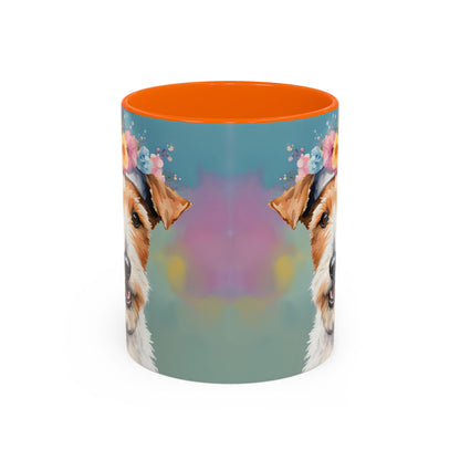 Fox Terrier 02 Accent Coffee Mug - Dog Lover Gift