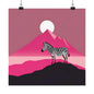 Lone Collection Zebra 6 Matte Square Posters