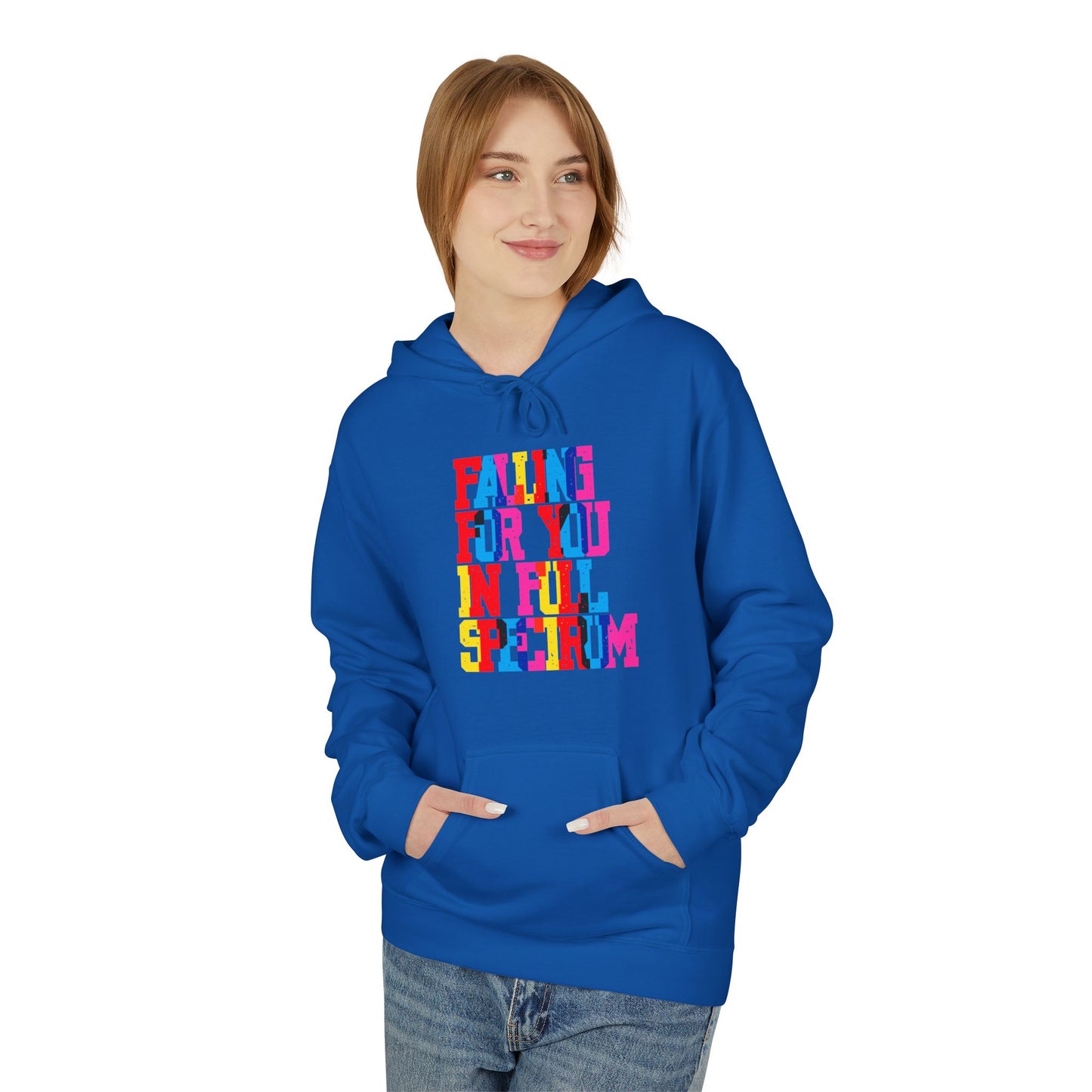 Falling For You In Full Spectrum Unisex Valentines Hoodie