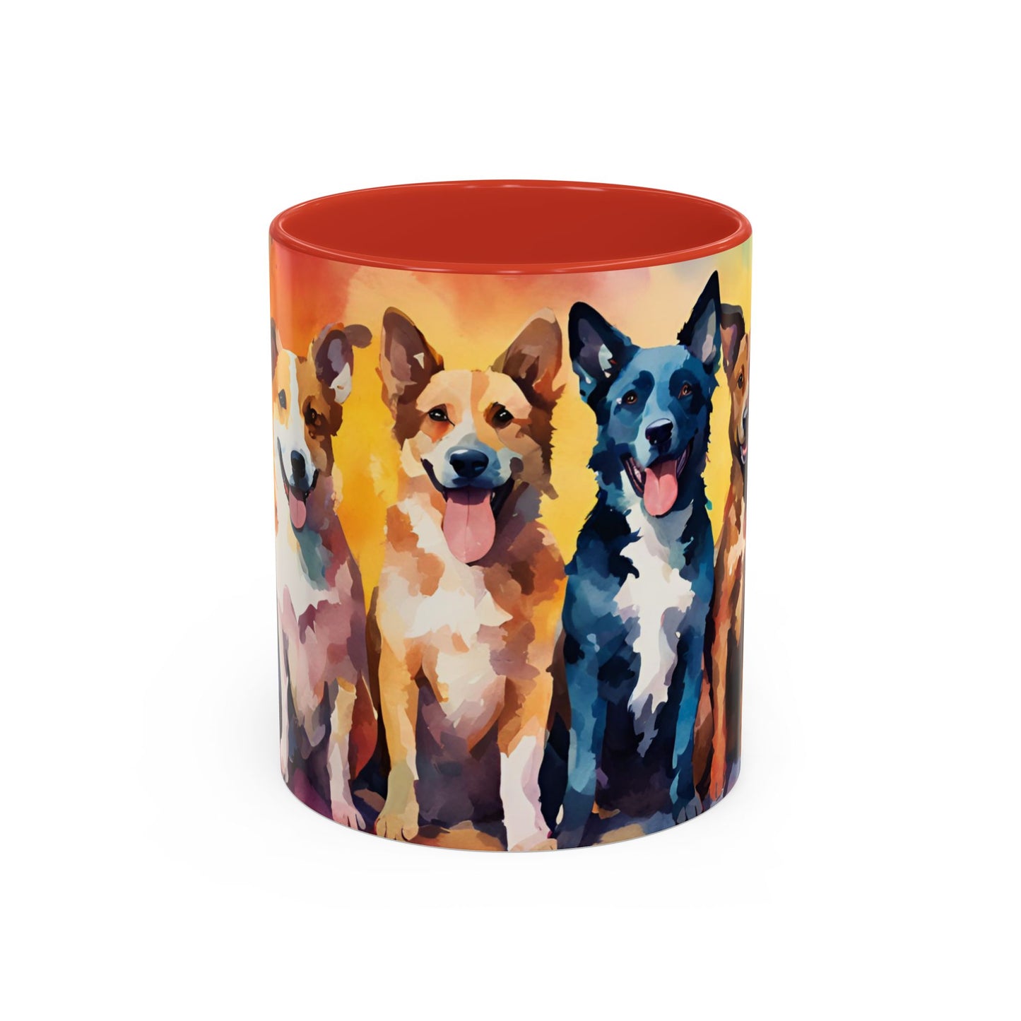 Multicoloured Doggies 3 Accent Mug 11oz
