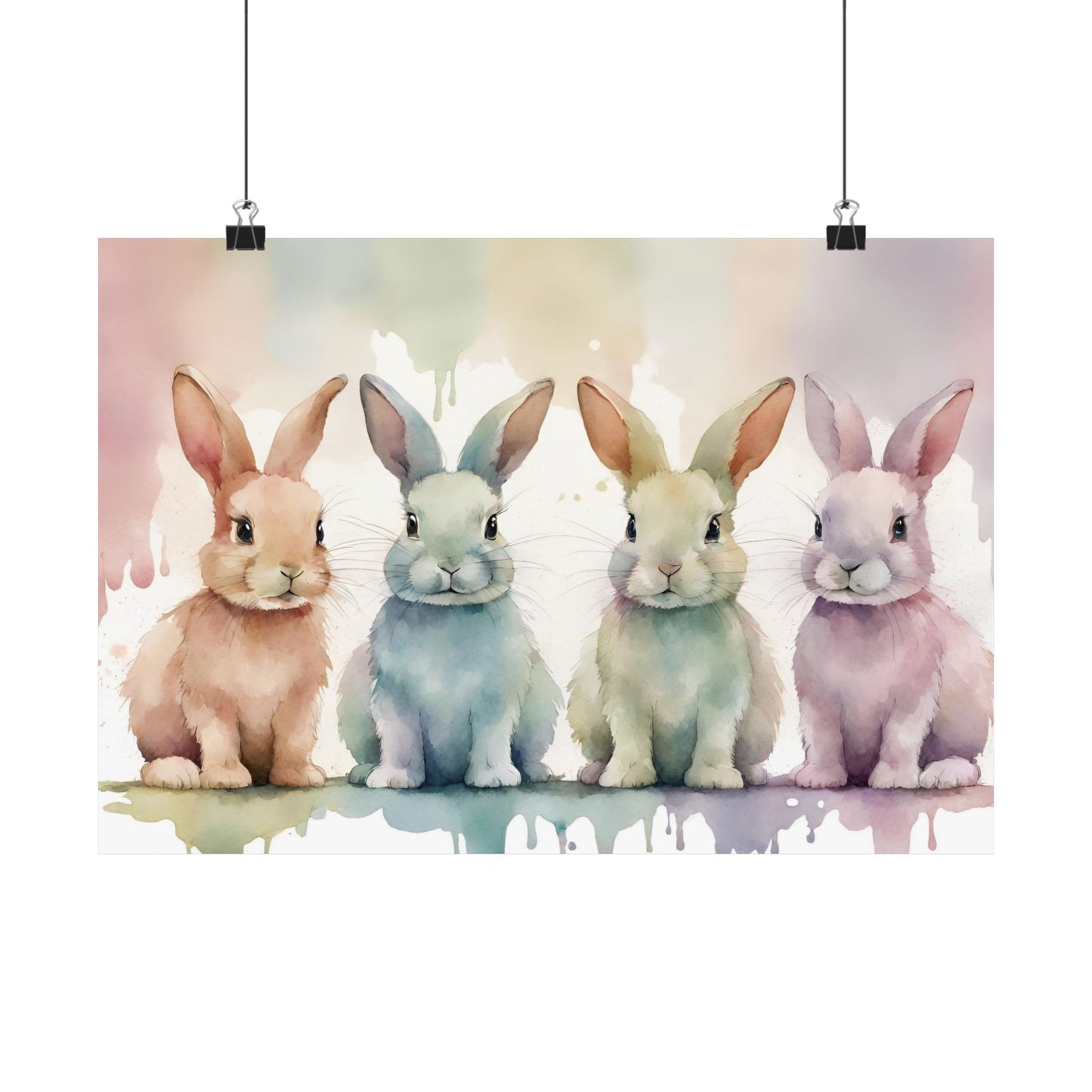 Nursery Bunnies 6 Matte Horizontal Posters