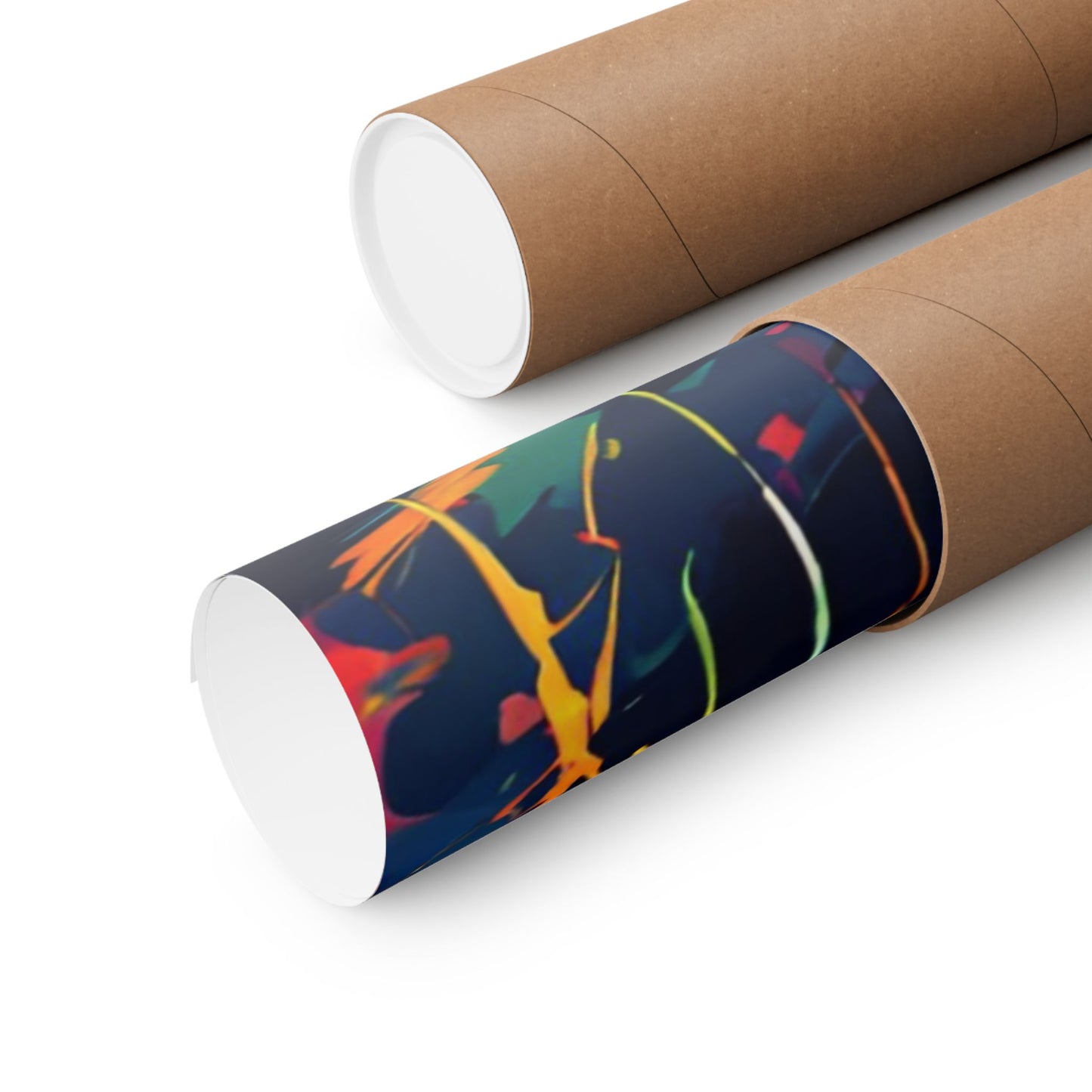 Multicolored Tiger 4 Matte Vertical Poster