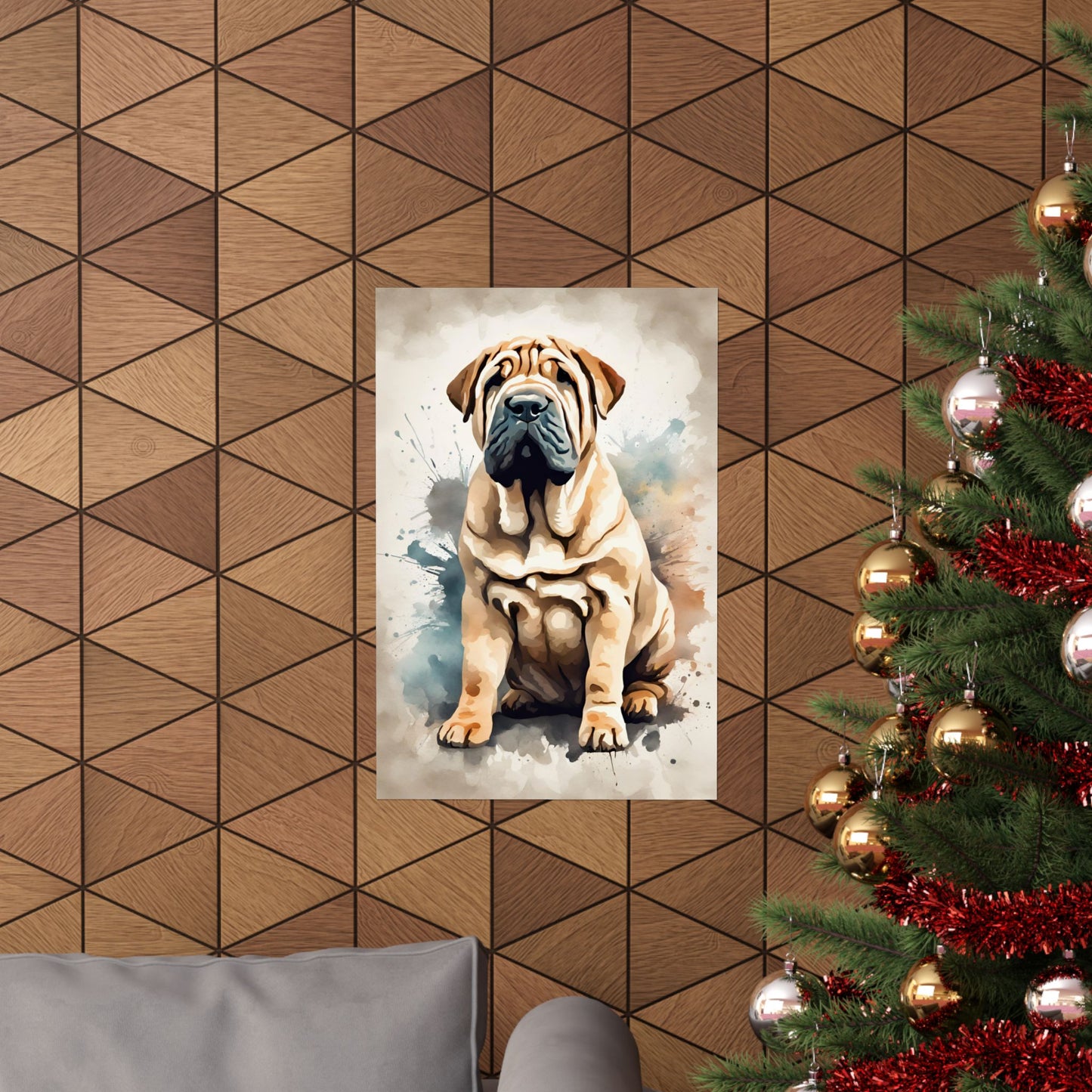 Dogs Shar Pei 02 Matte Vertical Poster