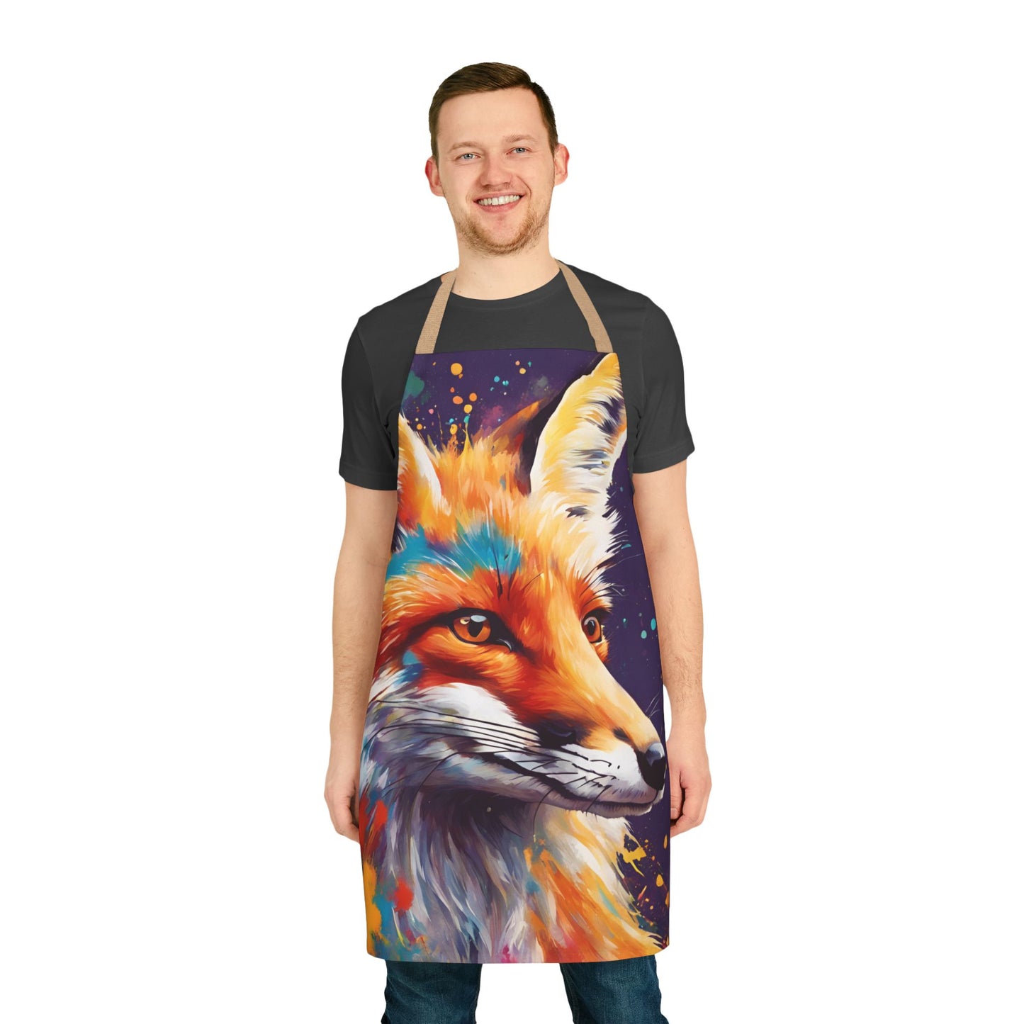 Multicolored Fox Adult Apron (AOP)