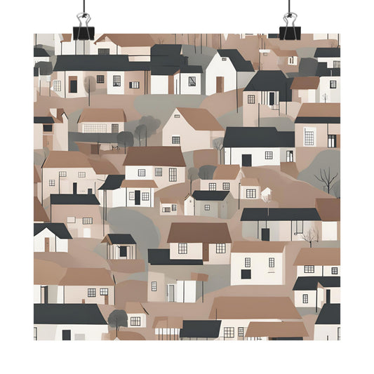 On The Hillside Nude 1 Matte Square Posters