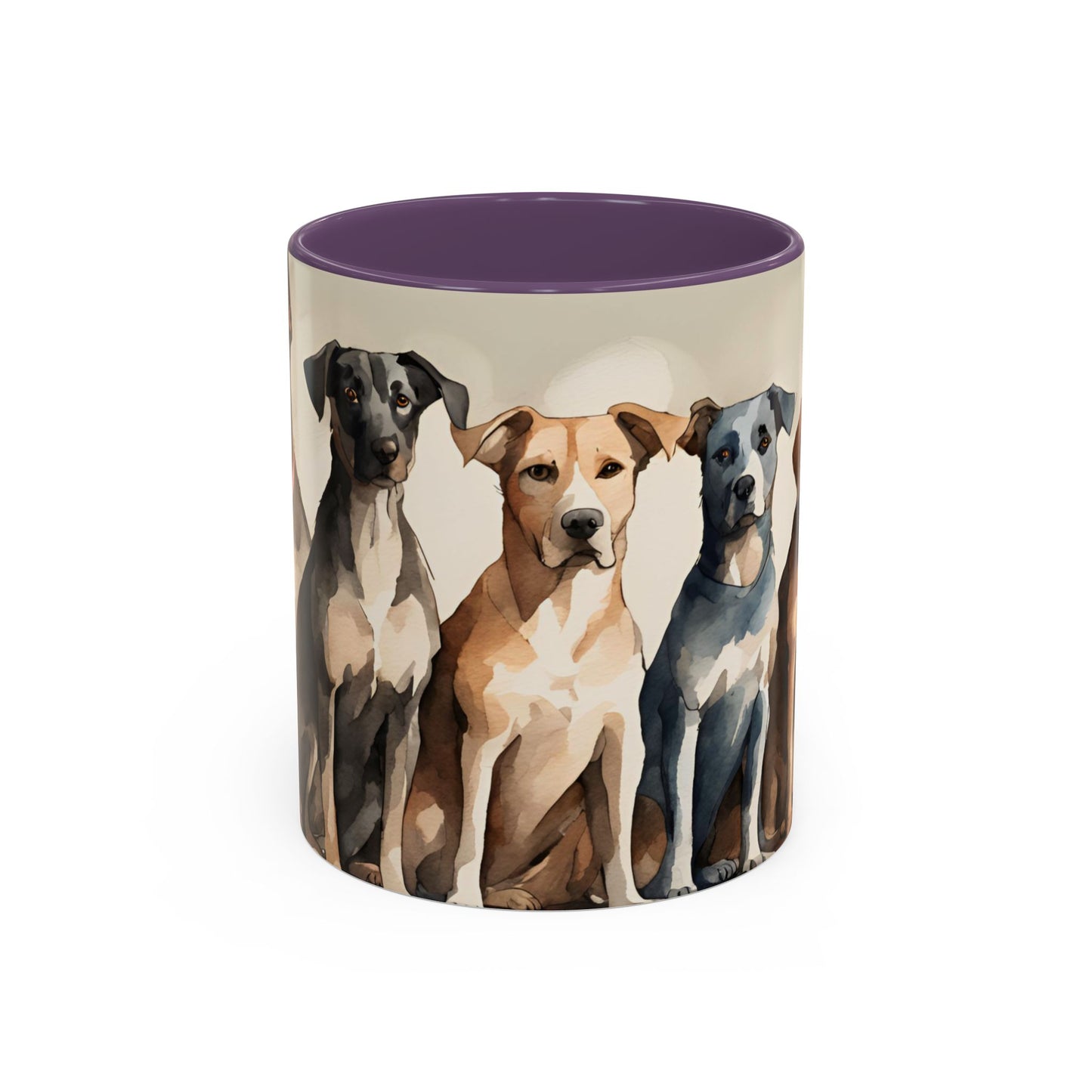 Doggies in a Row 4 Accent Mug 11oz