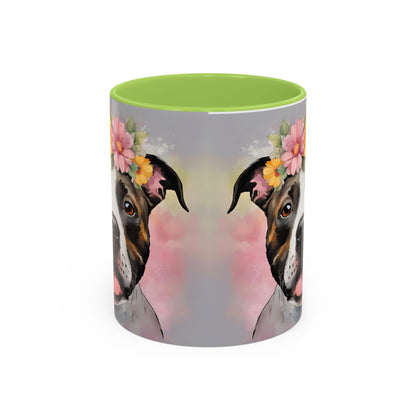 Staffordshire Bull Terrier 01 Accent Coffee Mug - Dog Lover Gift