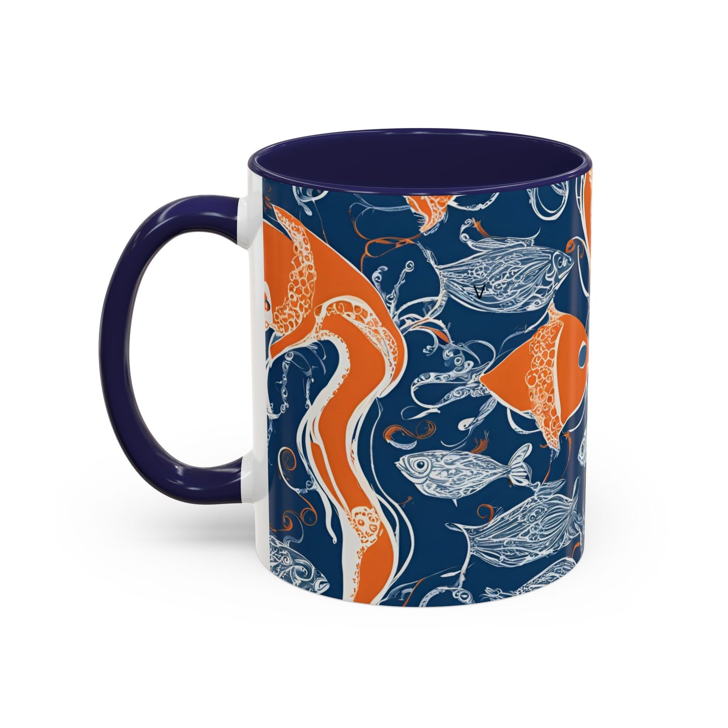 Orange Fish 10 Accent Coffee Mug (11oz)