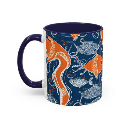 Orange Fish 10 Accent Coffee Mug (11oz)