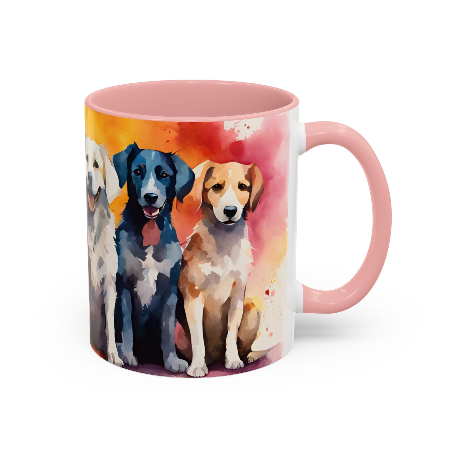 Multicoloured Doggies 7 Accent Mug 11oz