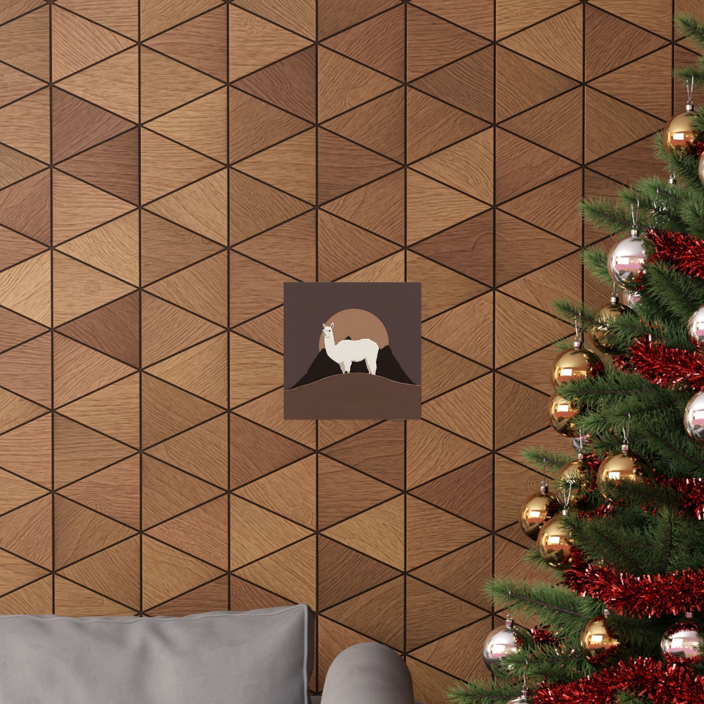 Lone Collection Llama 7 Matte Square Posters