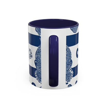Octopus 6 Accent Coffee Mug (11oz)