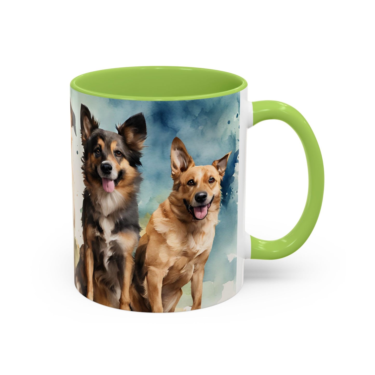 Multicoloured Doggies 6 Accent Mug 11oz