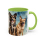 Multicoloured Doggies 6 Accent Mug 11oz