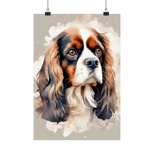 Dogs King Charles Spaniel 04 Matte Vertical Poster