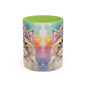 Floral Siamese Cat 02 Accent Coffee Mug - 11oz Perfect for Cat Lovers & Gifts