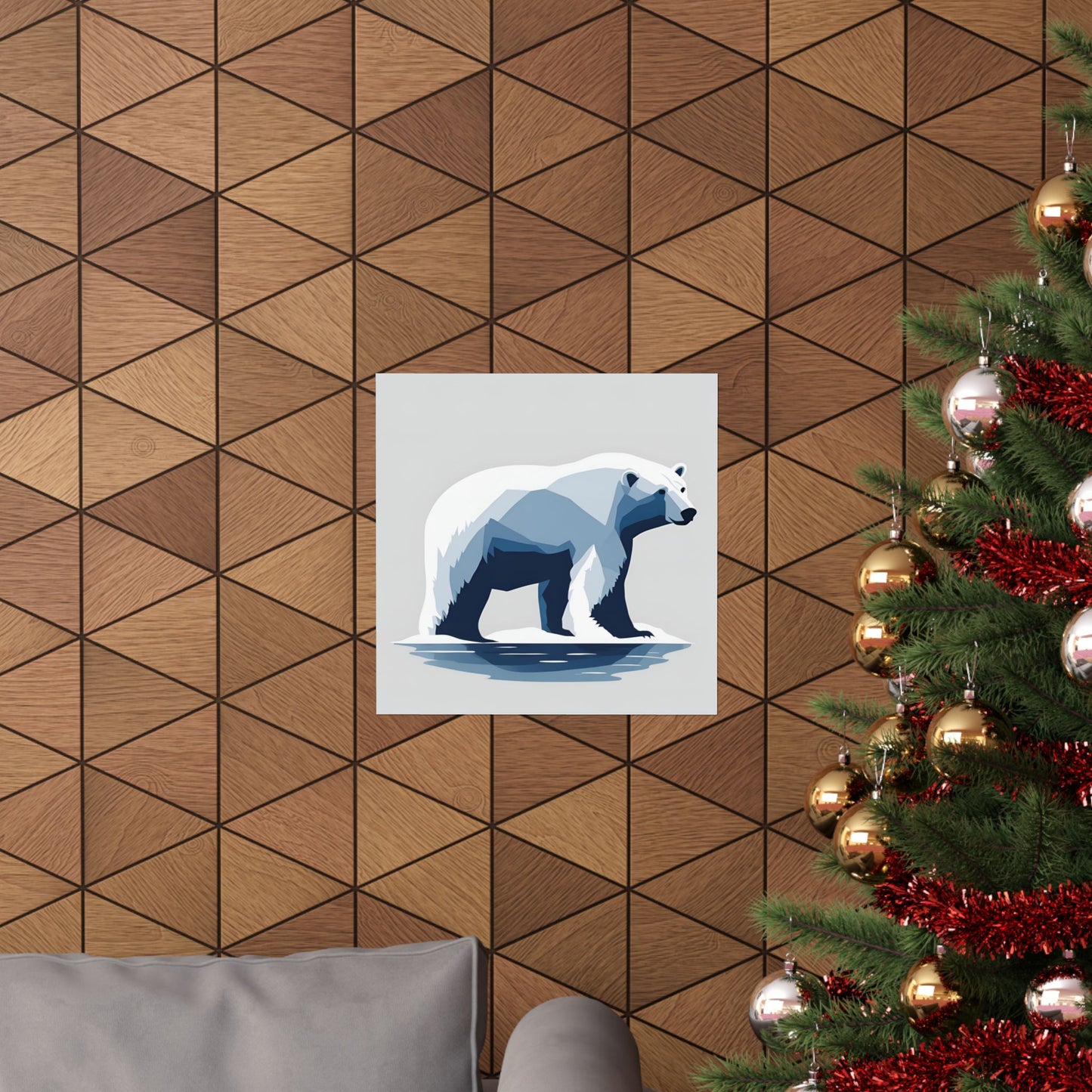 Lone Collection Polar Bear 3 Matte Square Posters