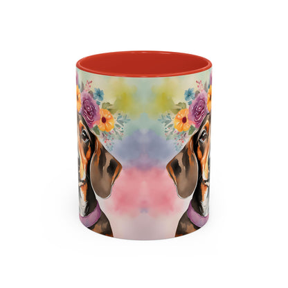 Dachshund 03 Accent Coffee Mug - Dog Lover Gift