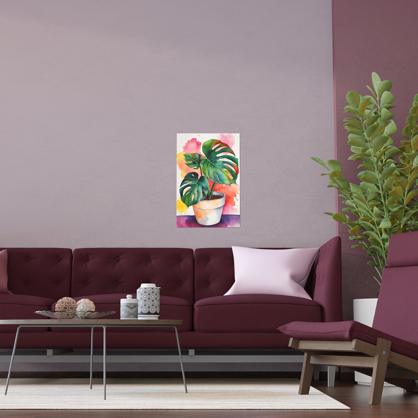 Multicolored Pot Plant 14 Indoor and Outdoor Silk Poster
