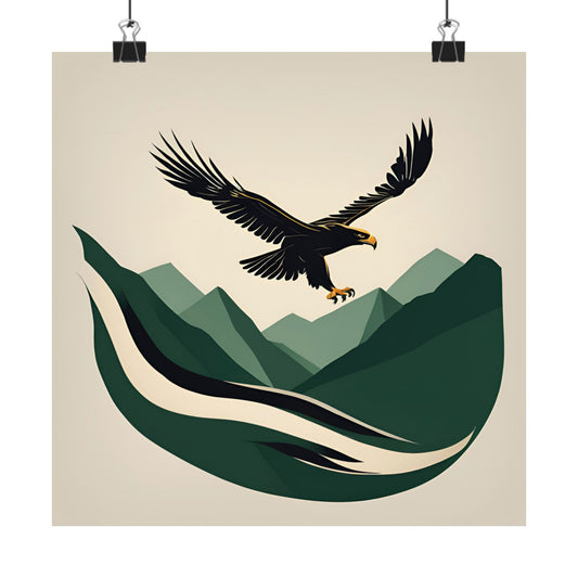 Lone Collection Eagle 16 Matte Square Posters
